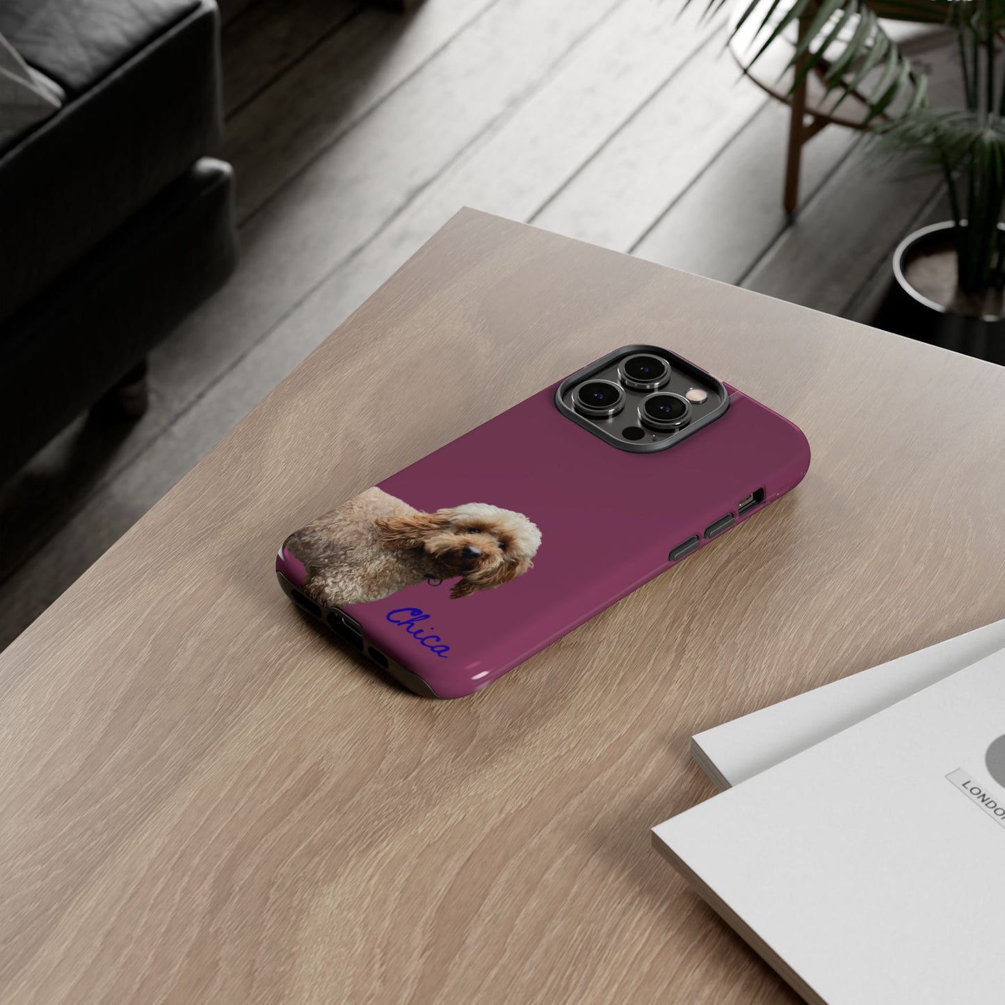 Customizable Pet Tough Phone Case Your Pet Photo or Digital Painting with Name_9 iPhone 16, 15 Pro Max, 15 Plus, Samsung S24 Ultra, Pixel 7
