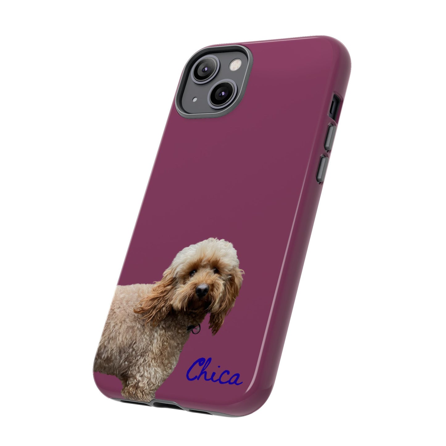 Customizable Pet Tough Phone Case Your Pet Photo or Digital Painting with Name_9 iPhone 16, 15 Pro Max, 15 Plus, Samsung S24 Ultra, Pixel 7