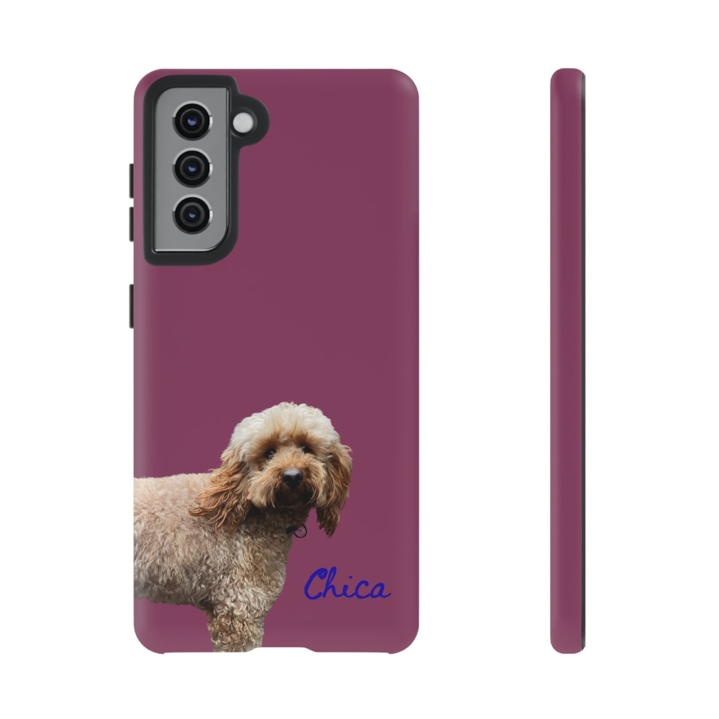 Customizable Pet Tough Phone Case Your Pet Photo or Digital Painting with Name_9 iPhone 16, 15 Pro Max, 15 Plus, Samsung S24 Ultra, Pixel 7