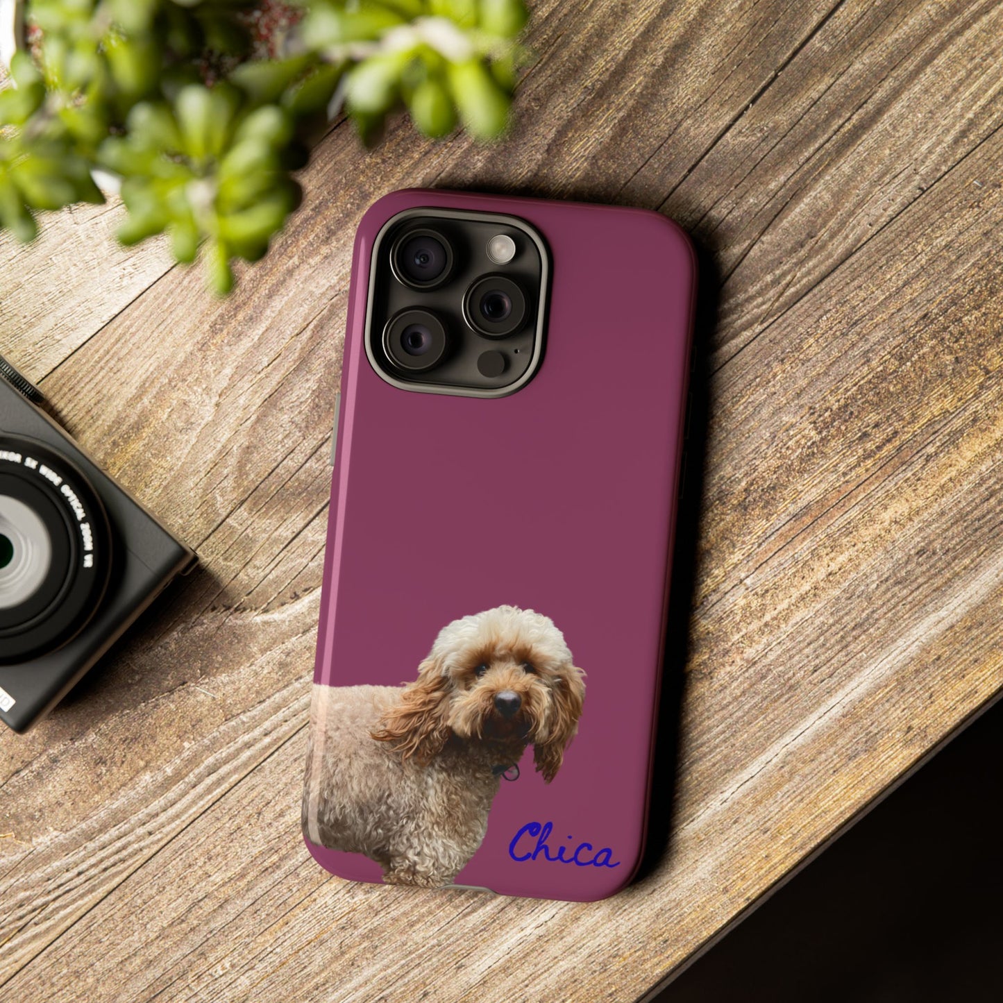Customizable Pet Tough Phone Case Your Pet Photo or Digital Painting with Name_9 iPhone 16, 15 Pro Max, 15 Plus, Samsung S24 Ultra, Pixel 7