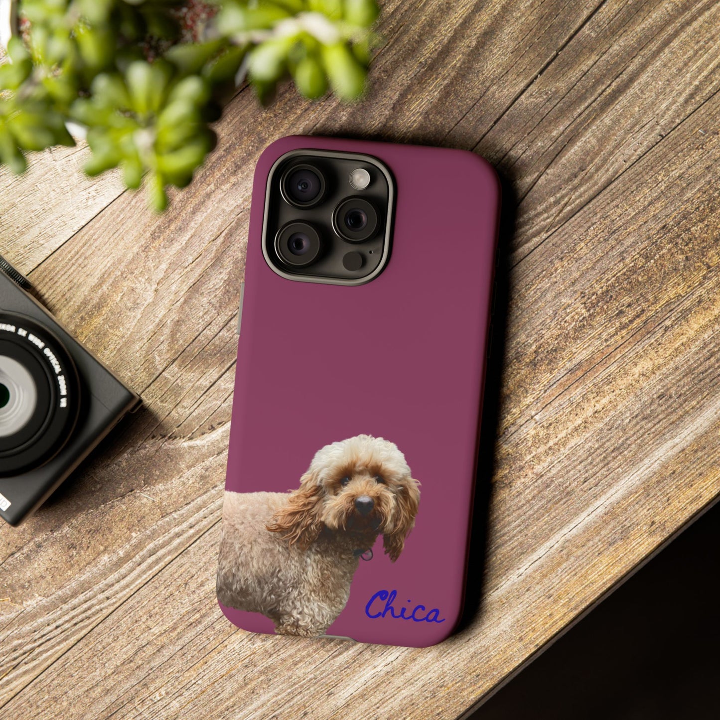 Customizable Pet Tough Phone Case Your Pet Photo or Digital Painting with Name_9 iPhone 16, 15 Pro Max, 15 Plus, Samsung S24 Ultra, Pixel 7