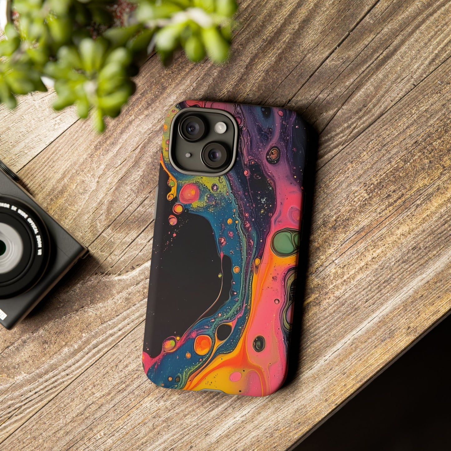 Psychedelic Modern Abstract_8 Customizable Tough Phone Case for iPhone 16, 15 Pro Max, Samsung S24 Ultra, Pixel 7 & more
