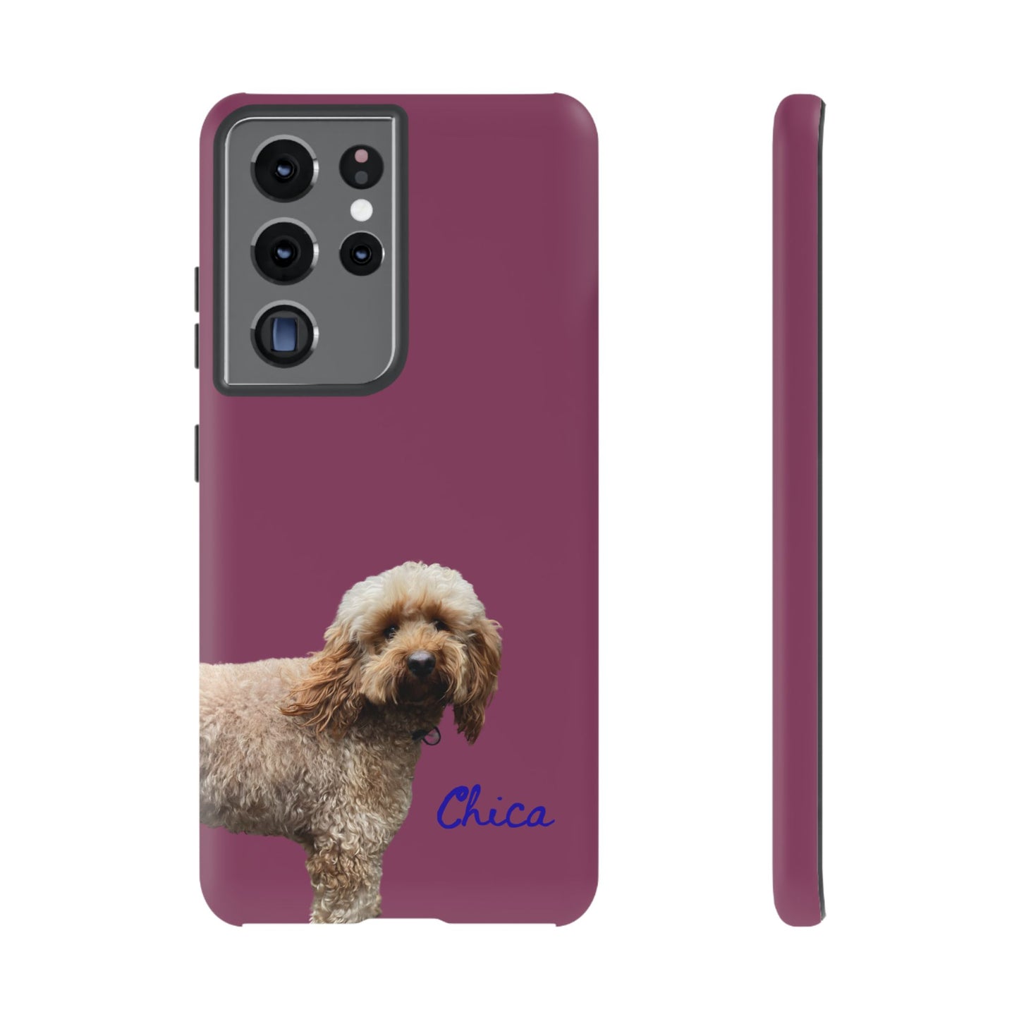 Customizable Pet Tough Phone Case Your Pet Photo or Digital Painting with Name_9 iPhone 16, 15 Pro Max, 15 Plus, Samsung S24 Ultra, Pixel 7