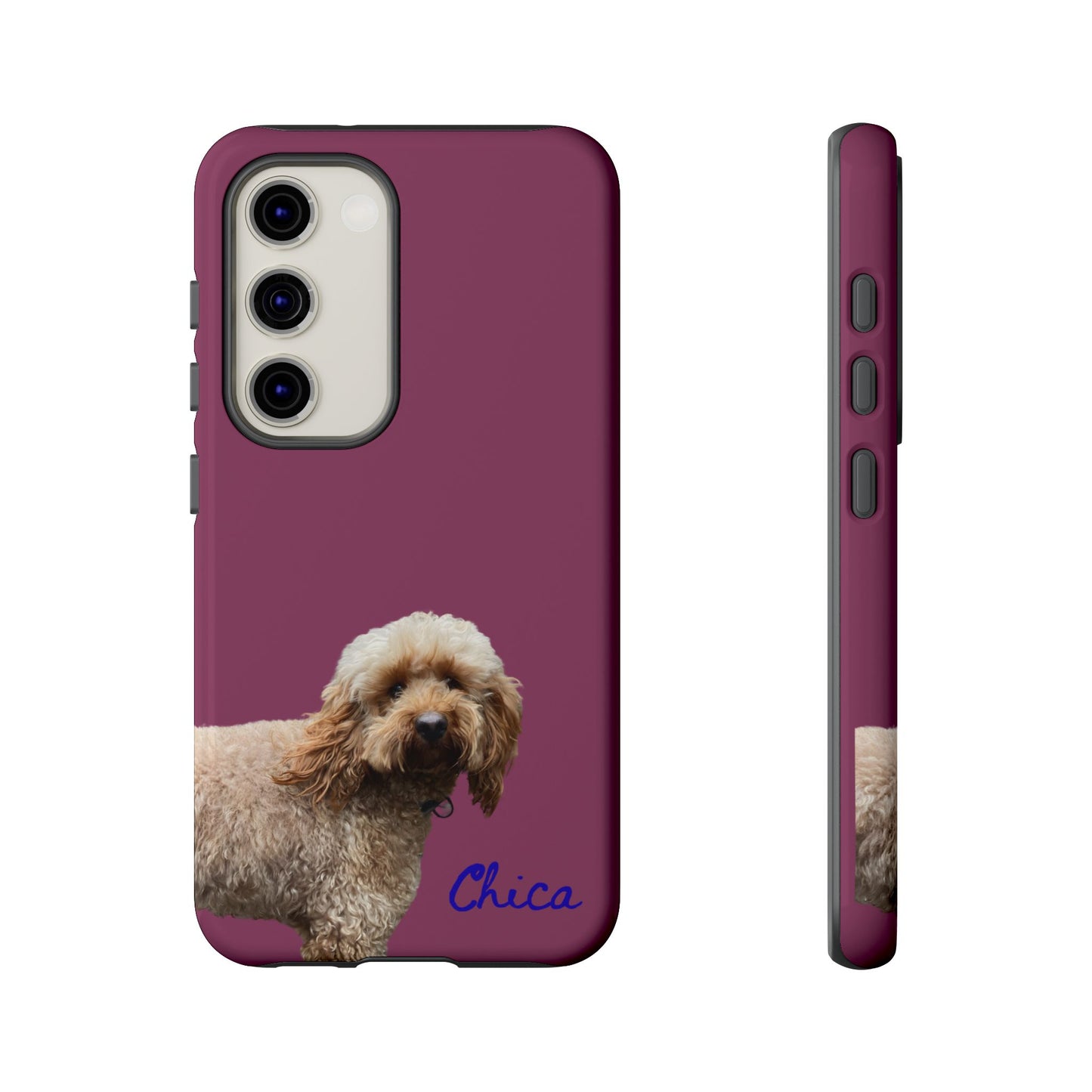 Customizable Pet Tough Phone Case Your Pet Photo or Digital Painting with Name_9 iPhone 16, 15 Pro Max, 15 Plus, Samsung S24 Ultra, Pixel 7