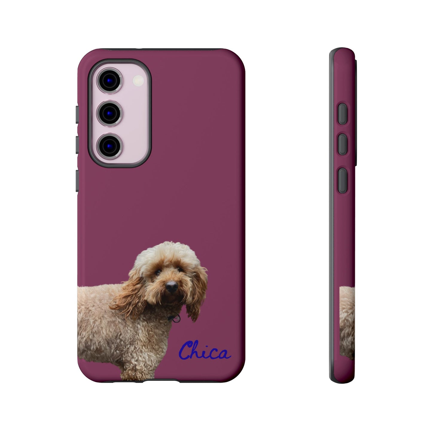 Customizable Pet Tough Phone Case Your Pet Photo or Digital Painting with Name_9 iPhone 16, 15 Pro Max, 15 Plus, Samsung S24 Ultra, Pixel 7