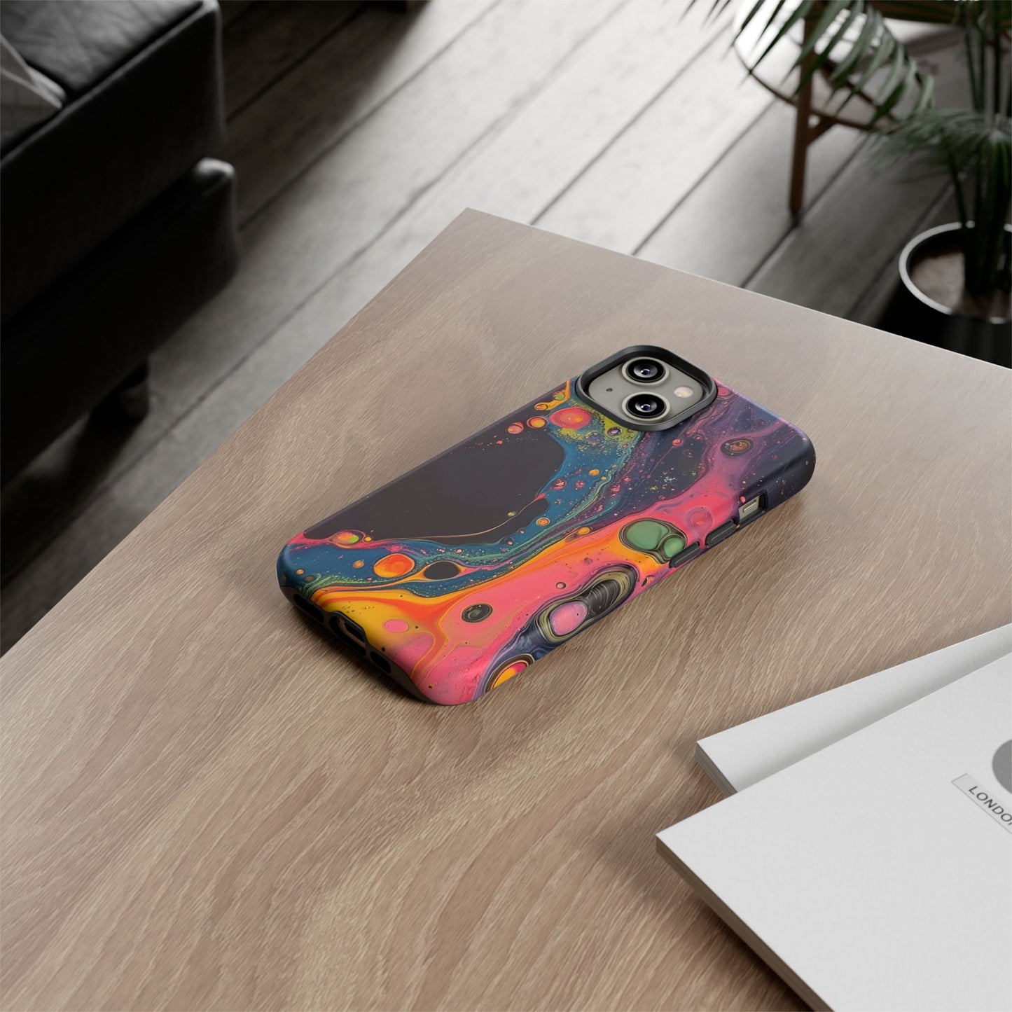 Psychedelic Modern Abstract_8 Customizable Tough Phone Case for iPhone 16, 15 Pro Max, Samsung S24 Ultra, Pixel 7 & more