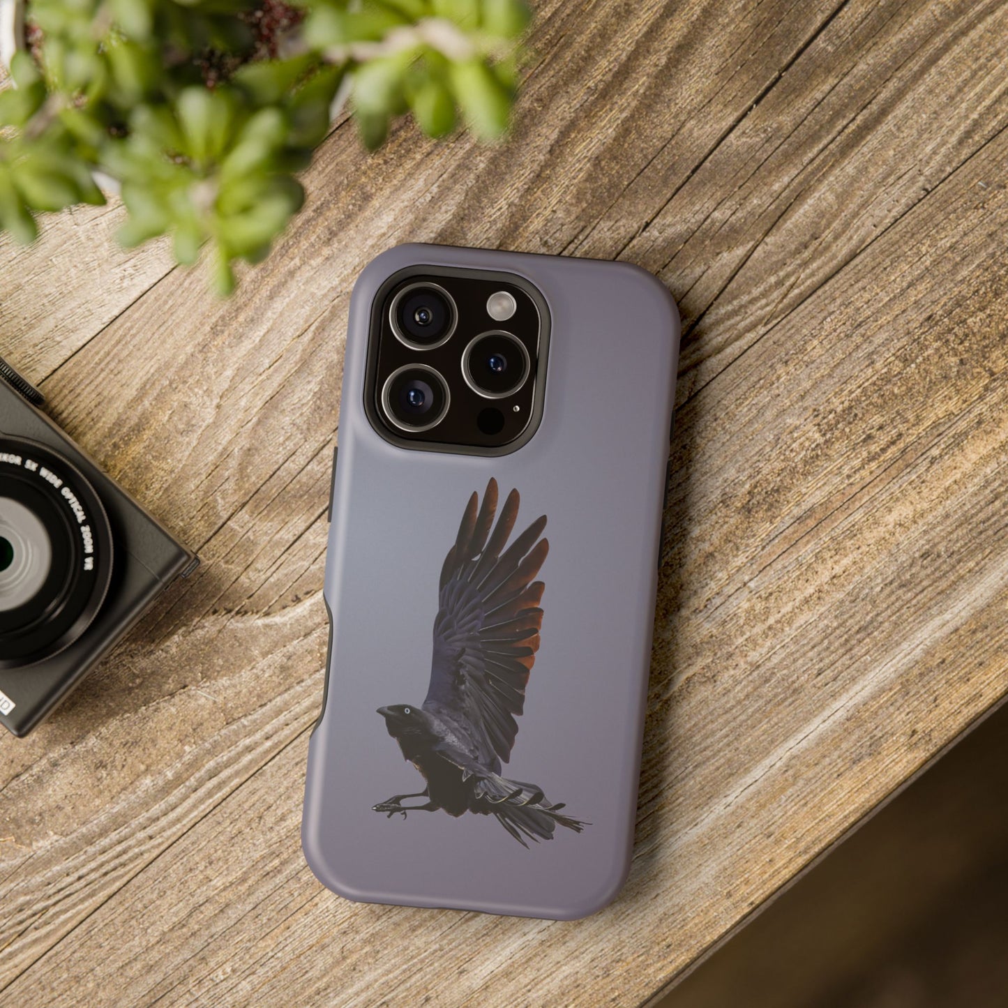 Little Raven - Magnetic Impact-Resistant Phone Case - Fono Caso x EstebantheNatureman - Wildlife Photography Case - Gift for Bird Lovers
