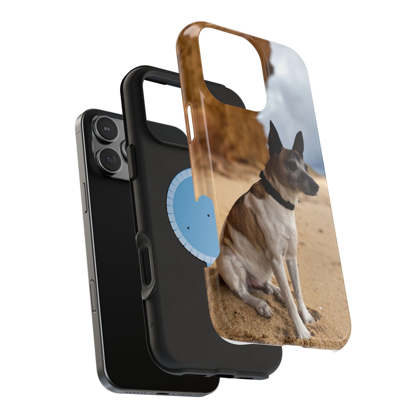 Customizable Magnetic Impact-Resistant Phone Case Your Pet Photo or Digital Painting with Name_3_iPhone 13 and up