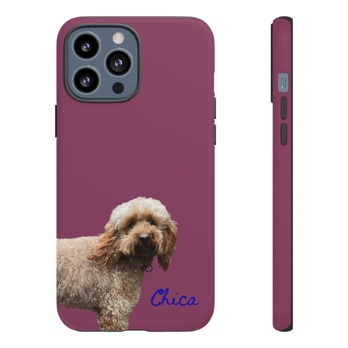 Customizable Pet Tough Phone Case Your Pet Photo or Digital Painting with Name_9 iPhone 16, 15 Pro Max, 15 Plus, Samsung S24 Ultra, Pixel 7