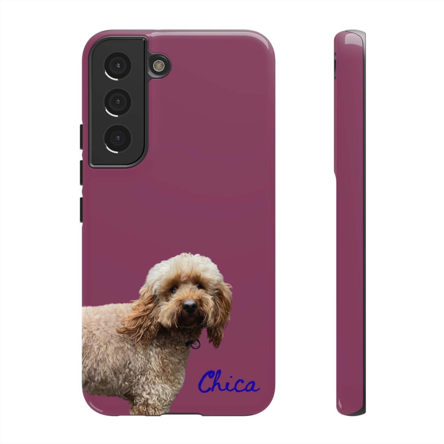 Customizable Pet Tough Phone Case Your Pet Photo or Digital Painting with Name_9 iPhone 16, 15 Pro Max, 15 Plus, Samsung S24 Ultra, Pixel 7