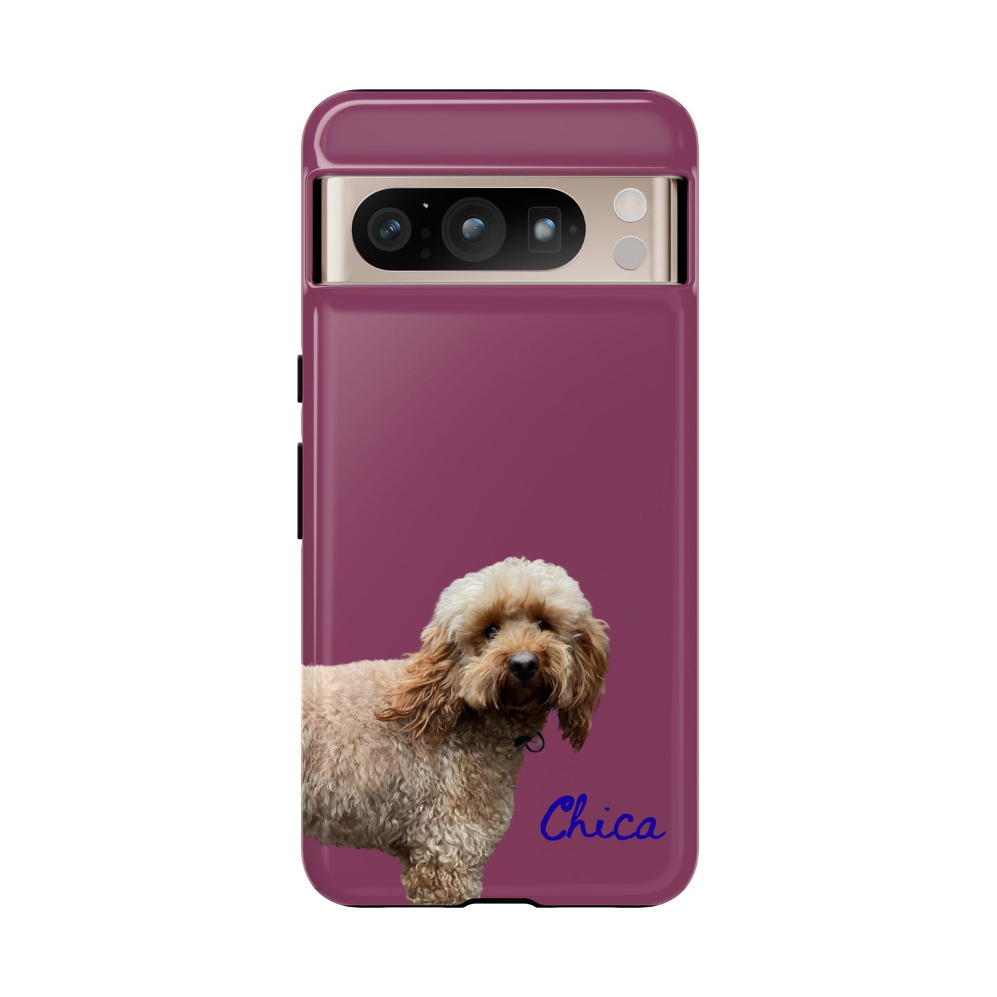 Customizable Pet Tough Phone Case Your Pet Photo or Digital Painting with Name_9 iPhone 16, 15 Pro Max, 15 Plus, Samsung S24 Ultra, Pixel 7