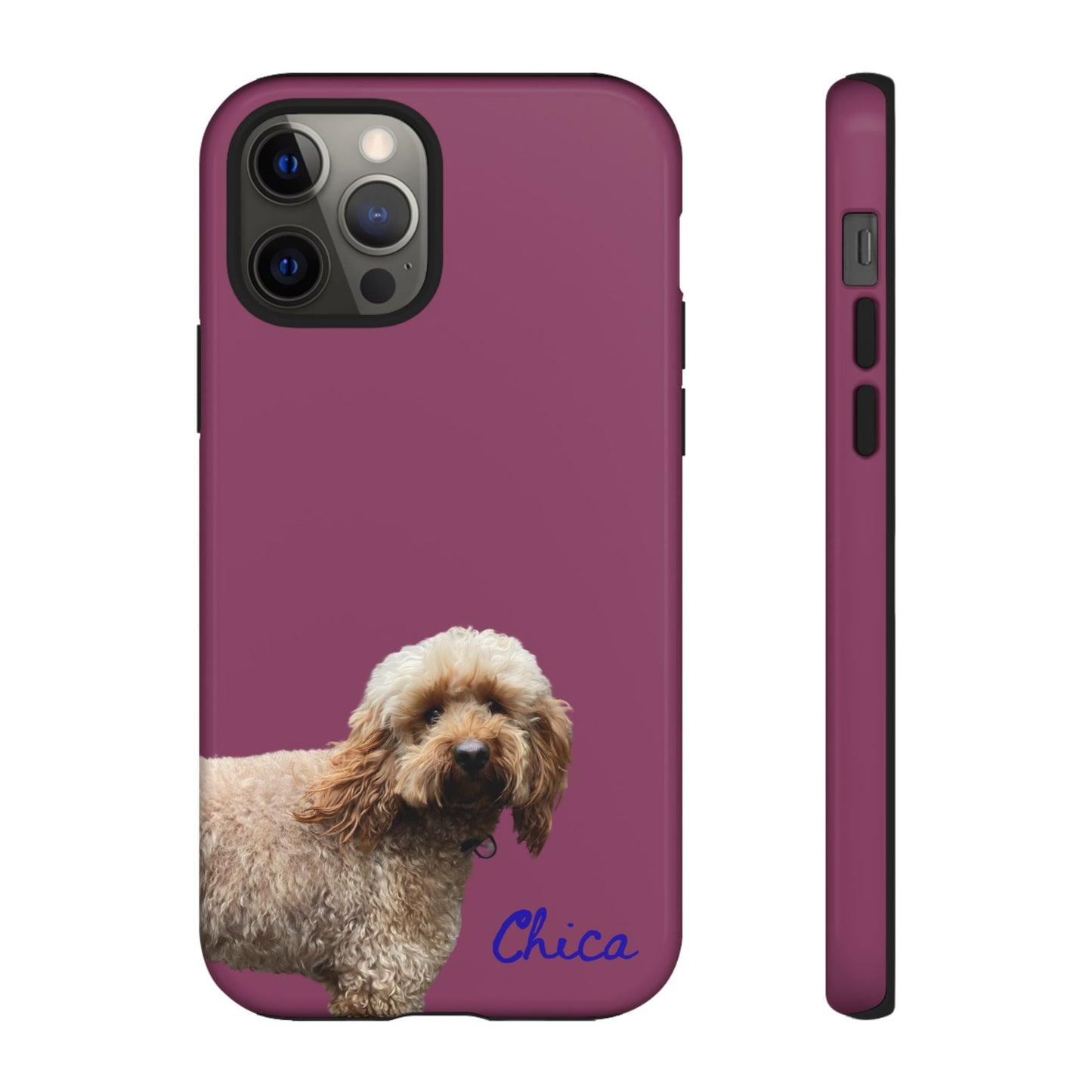 Customizable Pet Tough Phone Case Your Pet Photo or Digital Painting with Name_9 iPhone 16, 15 Pro Max, 15 Plus, Samsung S24 Ultra, Pixel 7