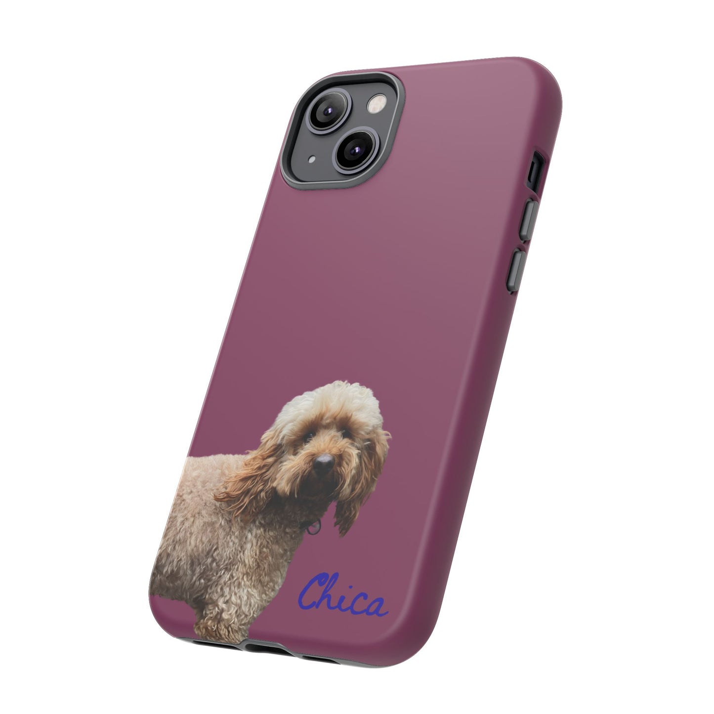 Customizable Pet Tough Phone Case Your Pet Photo or Digital Painting with Name_9 iPhone 16, 15 Pro Max, 15 Plus, Samsung S24 Ultra, Pixel 7