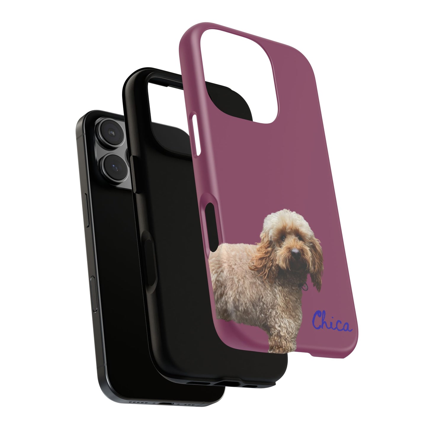 Customizable Pet Tough Phone Case Your Pet Photo or Digital Painting with Name_9 iPhone 16, 15 Pro Max, 15 Plus, Samsung S24 Ultra, Pixel 7
