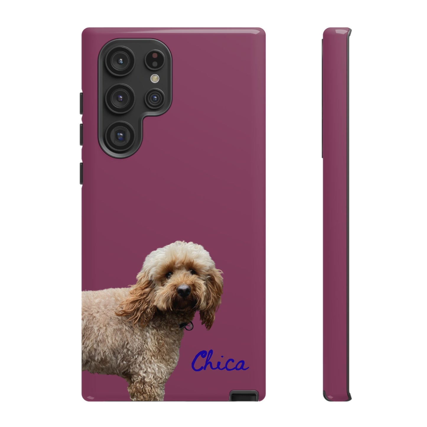Customizable Pet Tough Phone Case Your Pet Photo or Digital Painting with Name_9 iPhone 16, 15 Pro Max, 15 Plus, Samsung S24 Ultra, Pixel 7