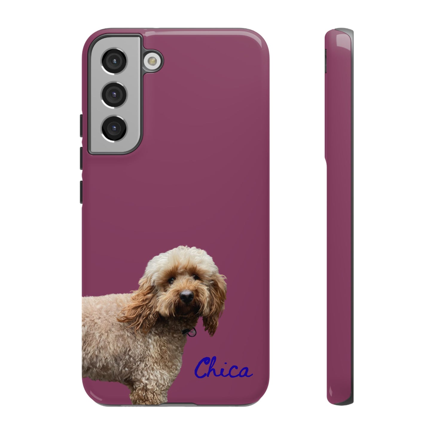 Customizable Pet Tough Phone Case Your Pet Photo or Digital Painting with Name_9 iPhone 16, 15 Pro Max, 15 Plus, Samsung S24 Ultra, Pixel 7
