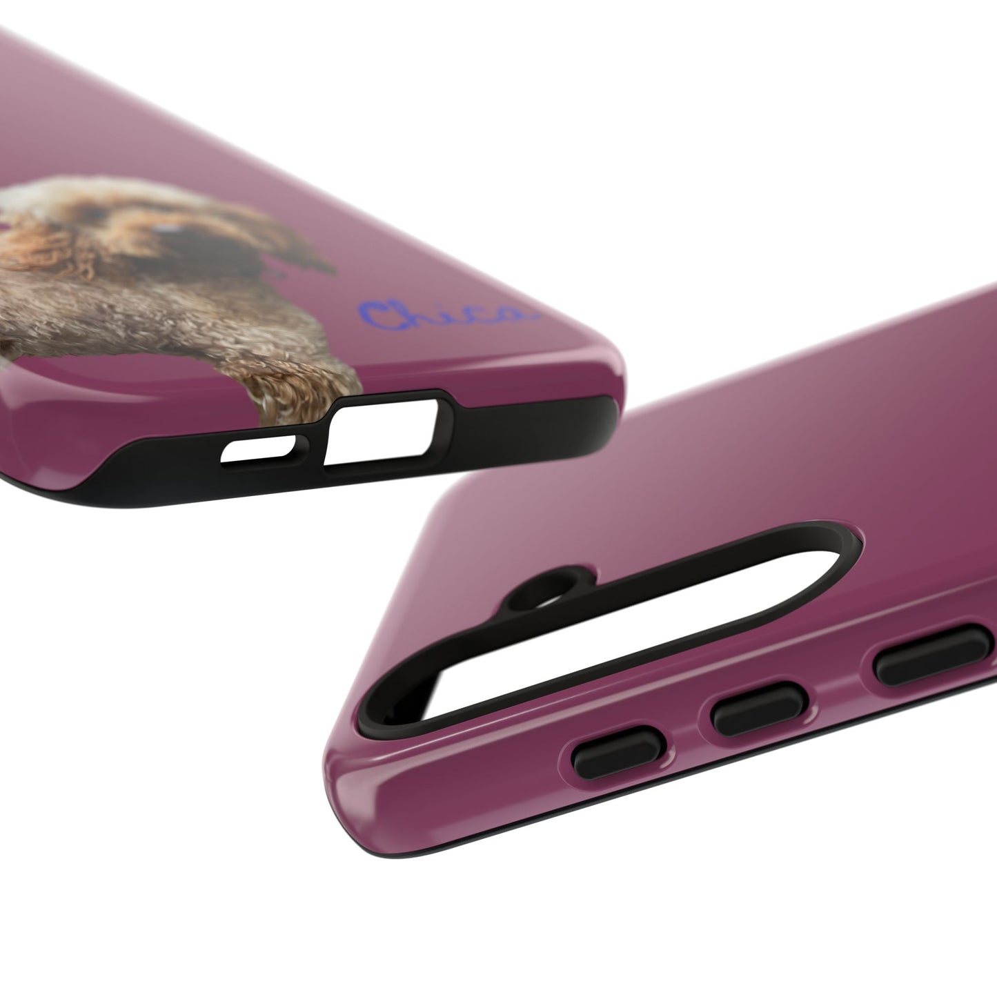 Customizable Pet Tough Phone Case Your Pet Photo or Digital Painting with Name_9 iPhone 16, 15 Pro Max, 15 Plus, Samsung S24 Ultra, Pixel 7