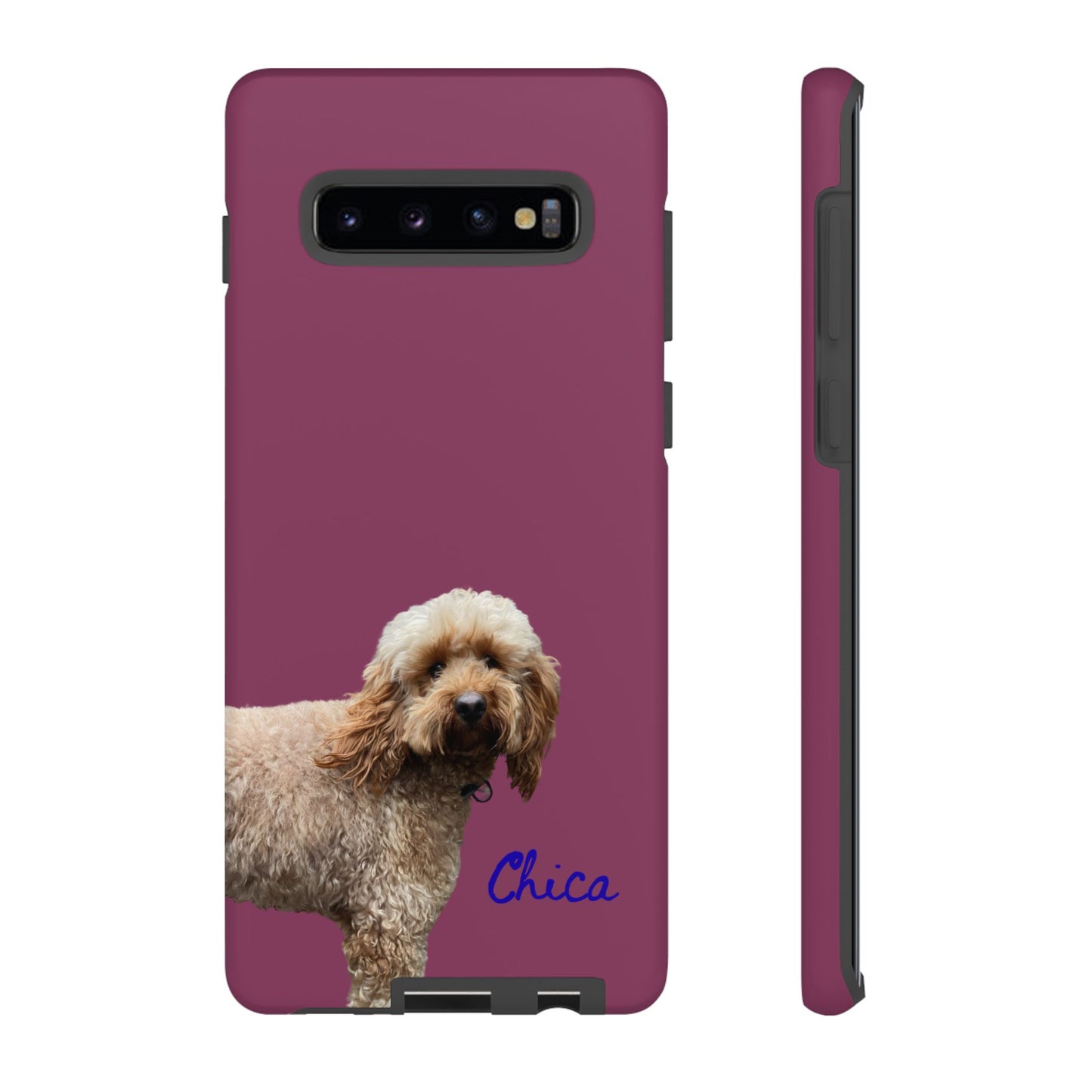 Customizable Pet Tough Phone Case Your Pet Photo or Digital Painting with Name_9 iPhone 16, 15 Pro Max, 15 Plus, Samsung S24 Ultra, Pixel 7