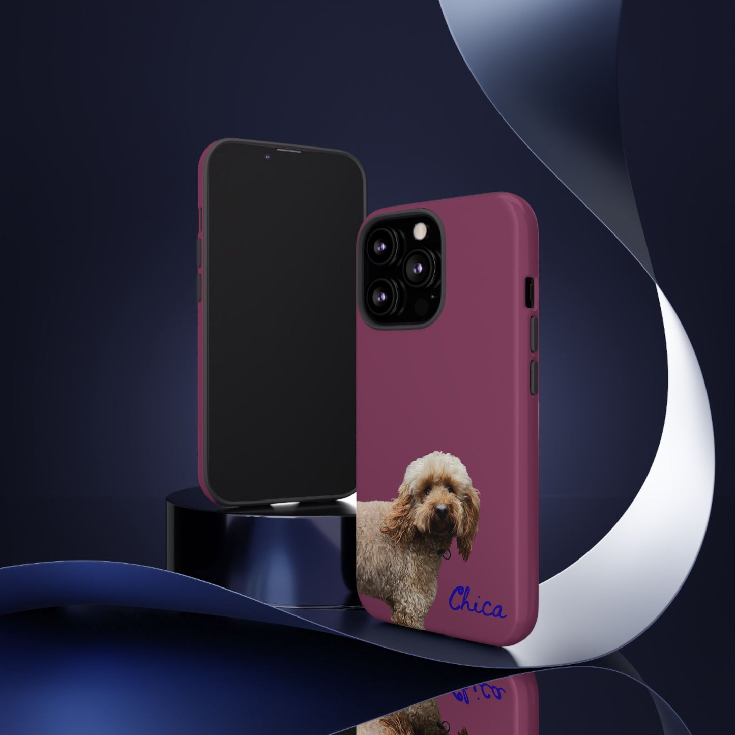 Customizable Pet Tough Phone Case Your Pet Photo or Digital Painting with Name_9 iPhone 16, 15 Pro Max, 15 Plus, Samsung S24 Ultra, Pixel 7