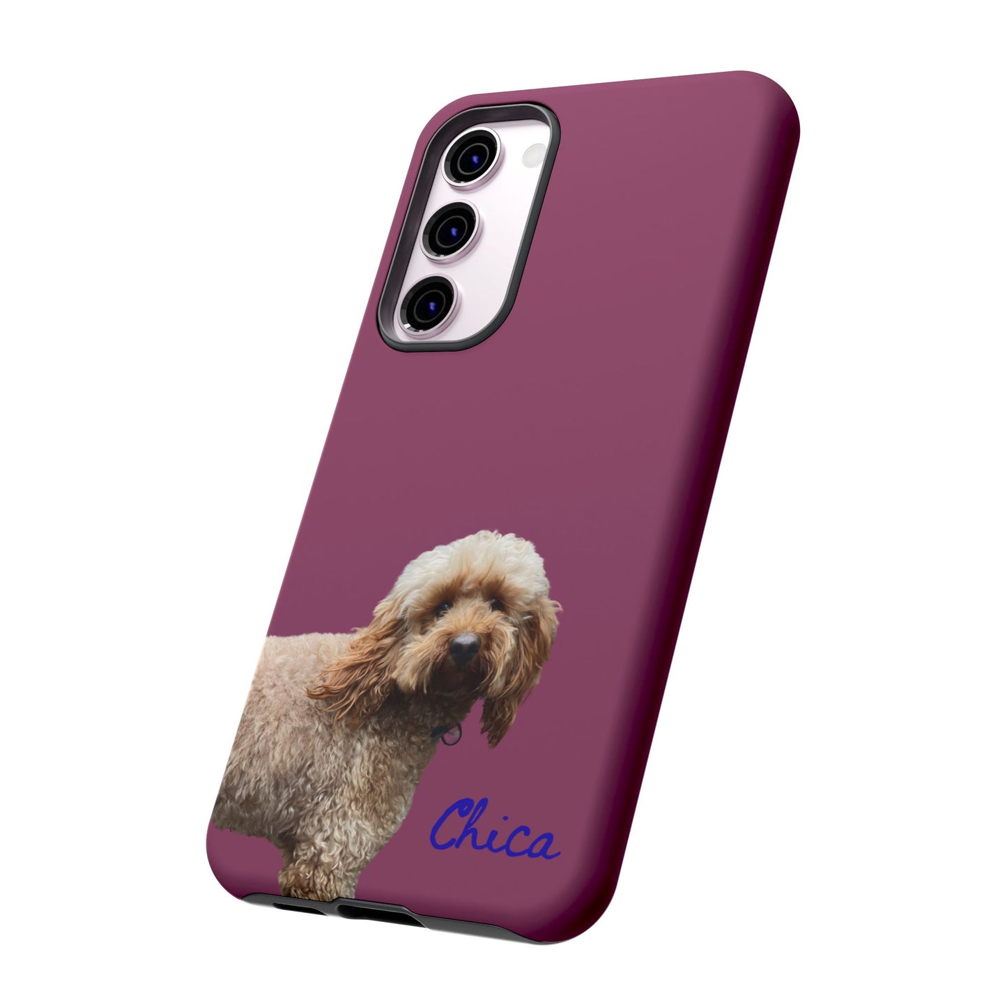Customizable Pet Tough Phone Case Your Pet Photo or Digital Painting with Name_9 iPhone 16, 15 Pro Max, 15 Plus, Samsung S24 Ultra, Pixel 7