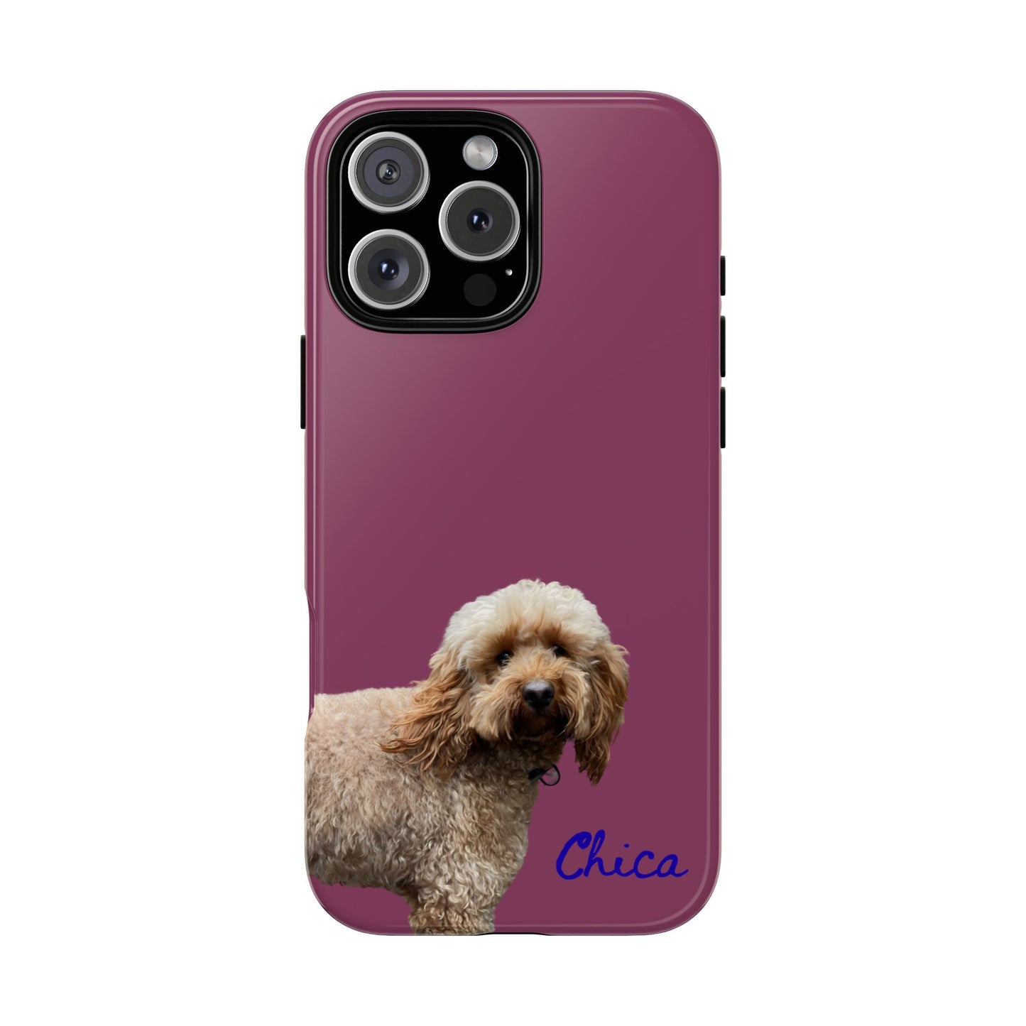Customizable Pet Tough Phone Case Your Pet Photo or Digital Painting with Name_9 iPhone 16, 15 Pro Max, 15 Plus, Samsung S24 Ultra, Pixel 7