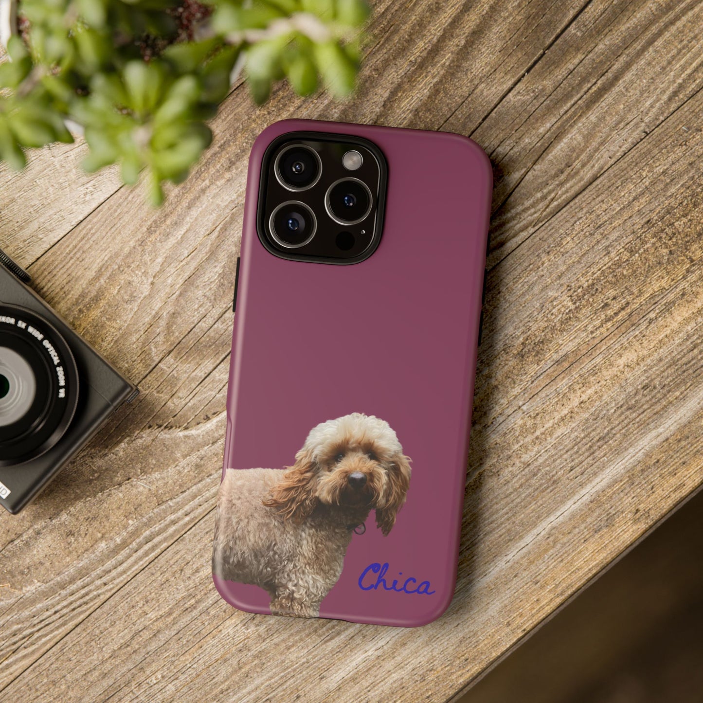 Customizable Pet Tough Phone Case Your Pet Photo or Digital Painting with Name_9 iPhone 16, 15 Pro Max, 15 Plus, Samsung S24 Ultra, Pixel 7