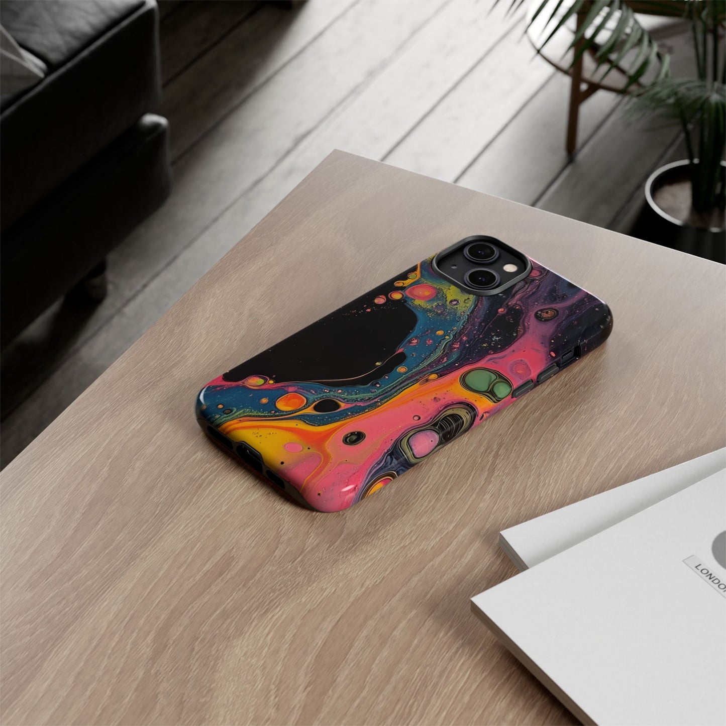 Psychedelic Modern Abstract_8 Customizable Tough Phone Case for iPhone 16, 15 Pro Max, Samsung S24 Ultra, Pixel 7 & more