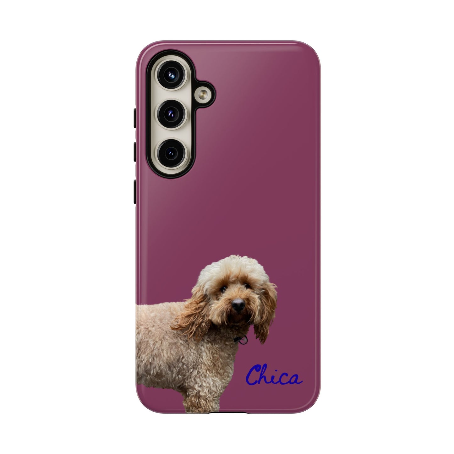 Customizable Pet Tough Phone Case Your Pet Photo or Digital Painting with Name_9 iPhone 16, 15 Pro Max, 15 Plus, Samsung S24 Ultra, Pixel 7