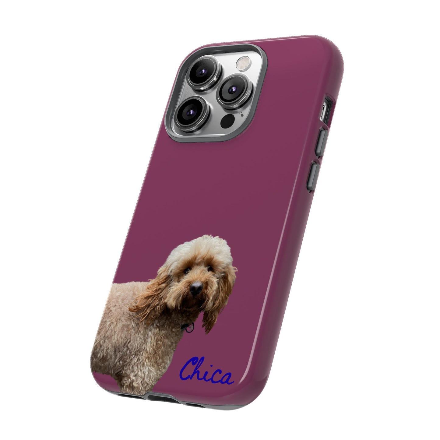 Customizable Pet Tough Phone Case Your Pet Photo or Digital Painting with Name_9 iPhone 16, 15 Pro Max, 15 Plus, Samsung S24 Ultra, Pixel 7