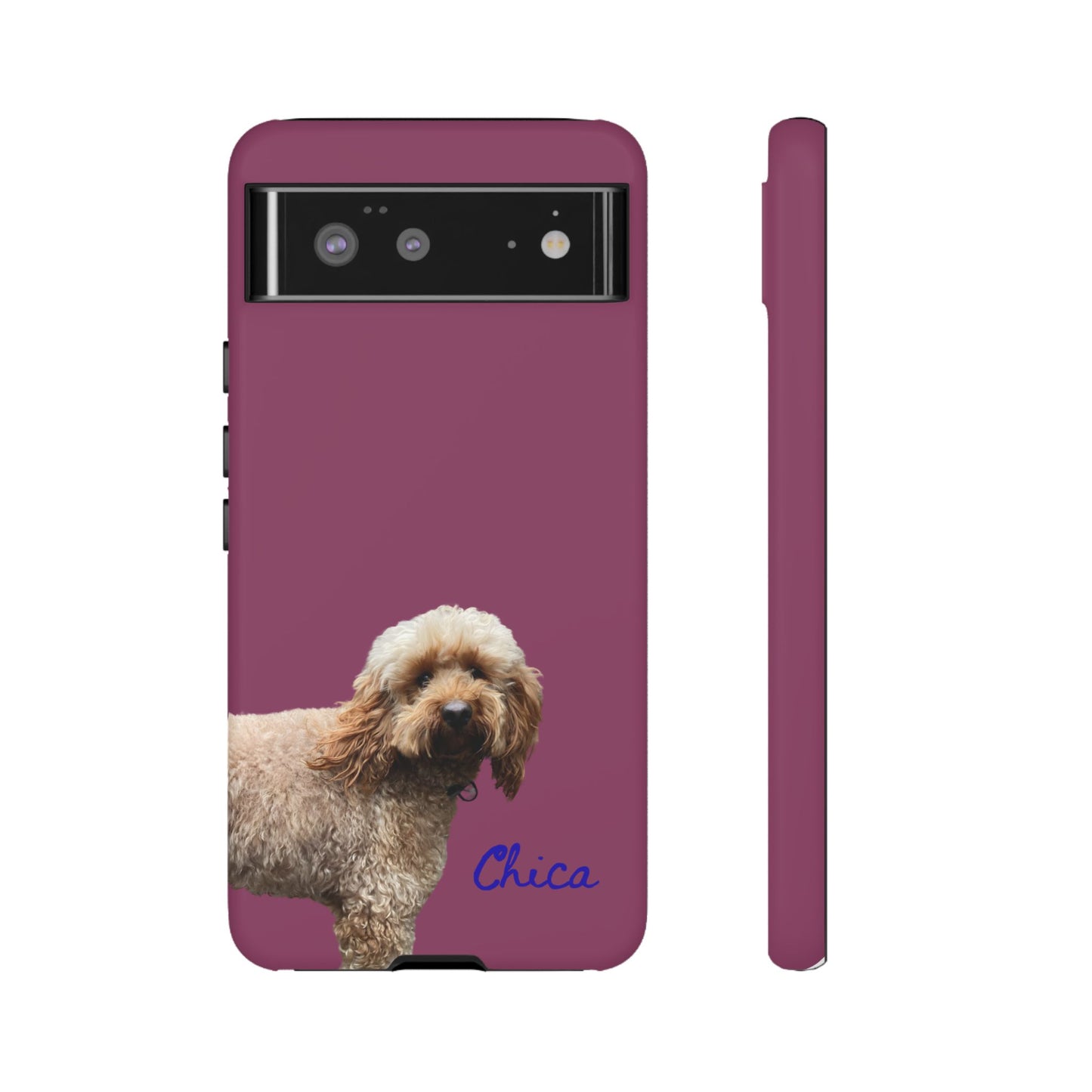 Customizable Pet Tough Phone Case Your Pet Photo or Digital Painting with Name_9 iPhone 16, 15 Pro Max, 15 Plus, Samsung S24 Ultra, Pixel 7
