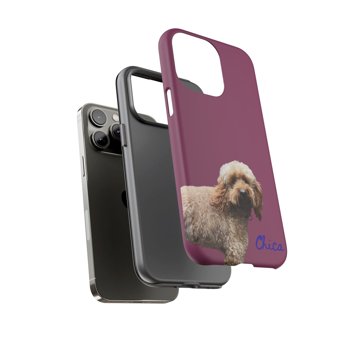 Customizable Pet Tough Phone Case Your Pet Photo or Digital Painting with Name_9 iPhone 16, 15 Pro Max, 15 Plus, Samsung S24 Ultra, Pixel 7