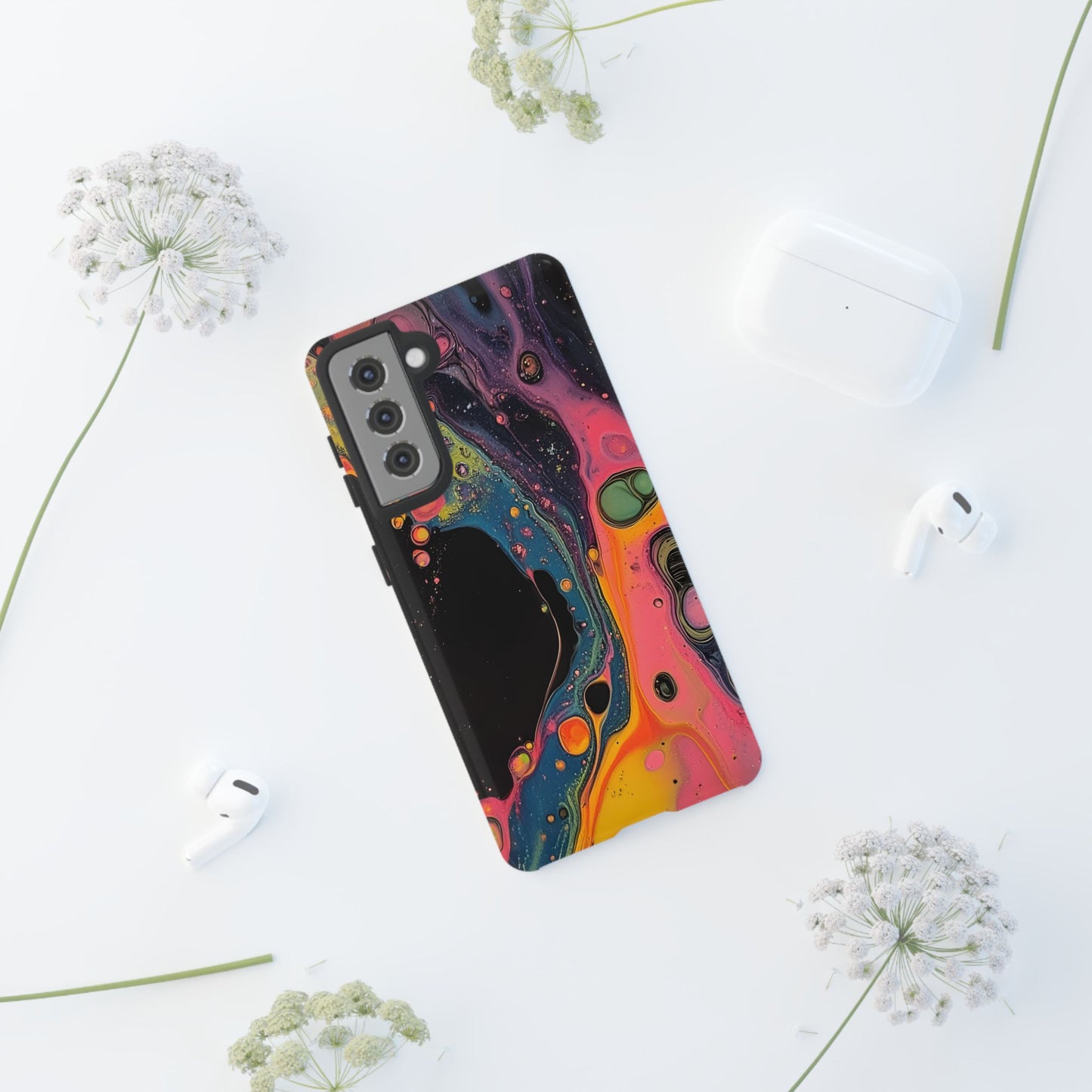 Psychedelic Modern Abstract_8 Customizable Tough Phone Case for iPhone 16, 15 Pro Max, Samsung S24 Ultra, Pixel 7 & more
