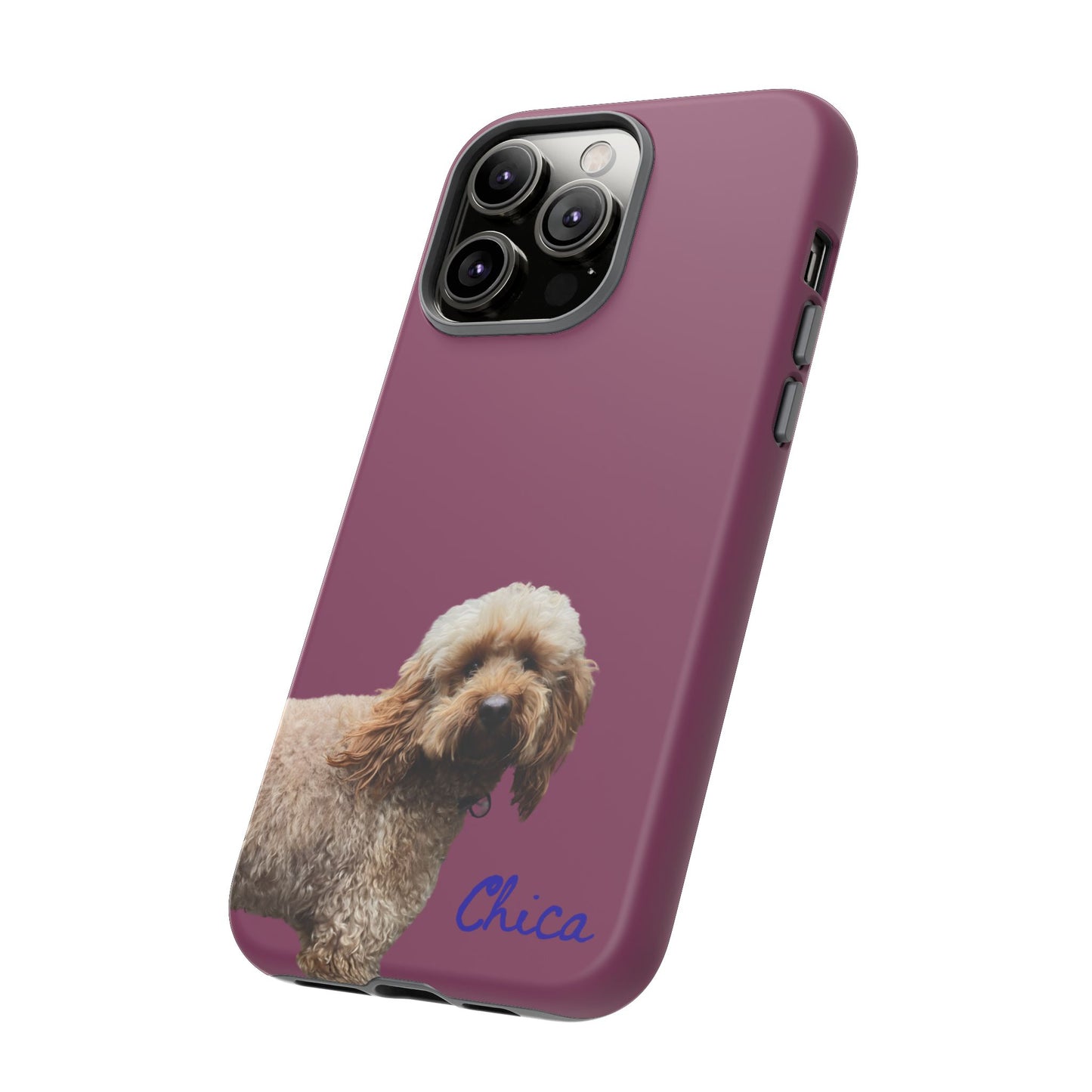 Customizable Pet Tough Phone Case Your Pet Photo or Digital Painting with Name_9 iPhone 16, 15 Pro Max, 15 Plus, Samsung S24 Ultra, Pixel 7
