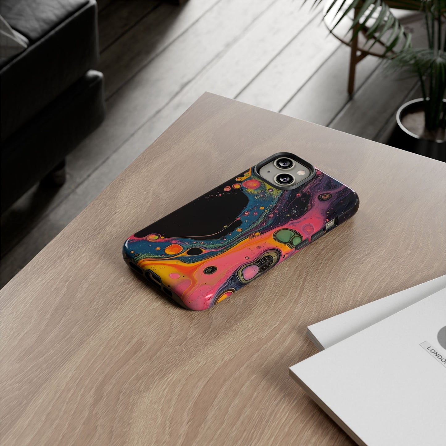 Psychedelic Modern Abstract_8 Customizable Tough Phone Case for iPhone 16, 15 Pro Max, Samsung S24 Ultra, Pixel 7 & more