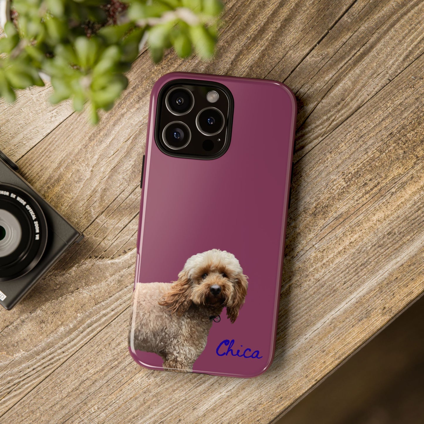 Customizable Pet Tough Phone Case Your Pet Photo or Digital Painting with Name_9 iPhone 16, 15 Pro Max, 15 Plus, Samsung S24 Ultra, Pixel 7