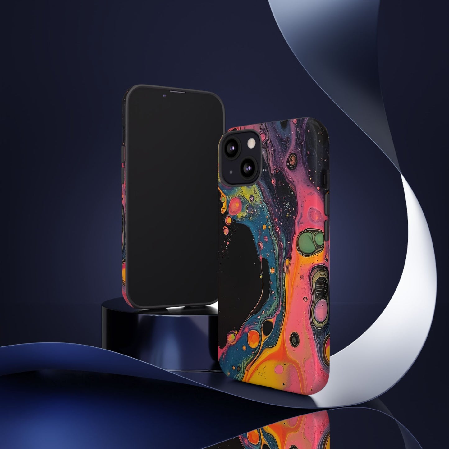 Psychedelic Modern Abstract_8 Customizable Tough Phone Case for iPhone 16, 15 Pro Max, Samsung S24 Ultra, Pixel 7 & more