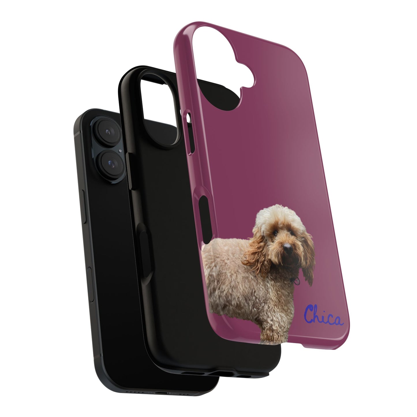 Customizable Pet Tough Phone Case Your Pet Photo or Digital Painting with Name_9 iPhone 16, 15 Pro Max, 15 Plus, Samsung S24 Ultra, Pixel 7