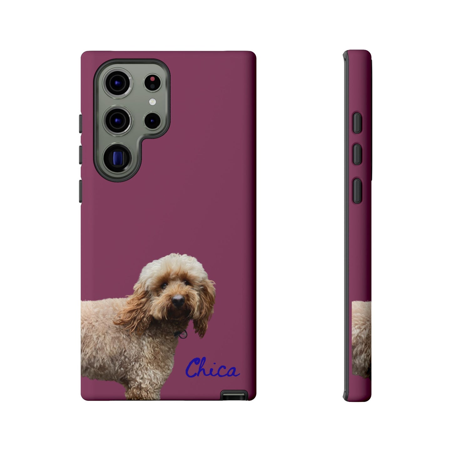 Customizable Pet Tough Phone Case Your Pet Photo or Digital Painting with Name_9 iPhone 16, 15 Pro Max, 15 Plus, Samsung S24 Ultra, Pixel 7