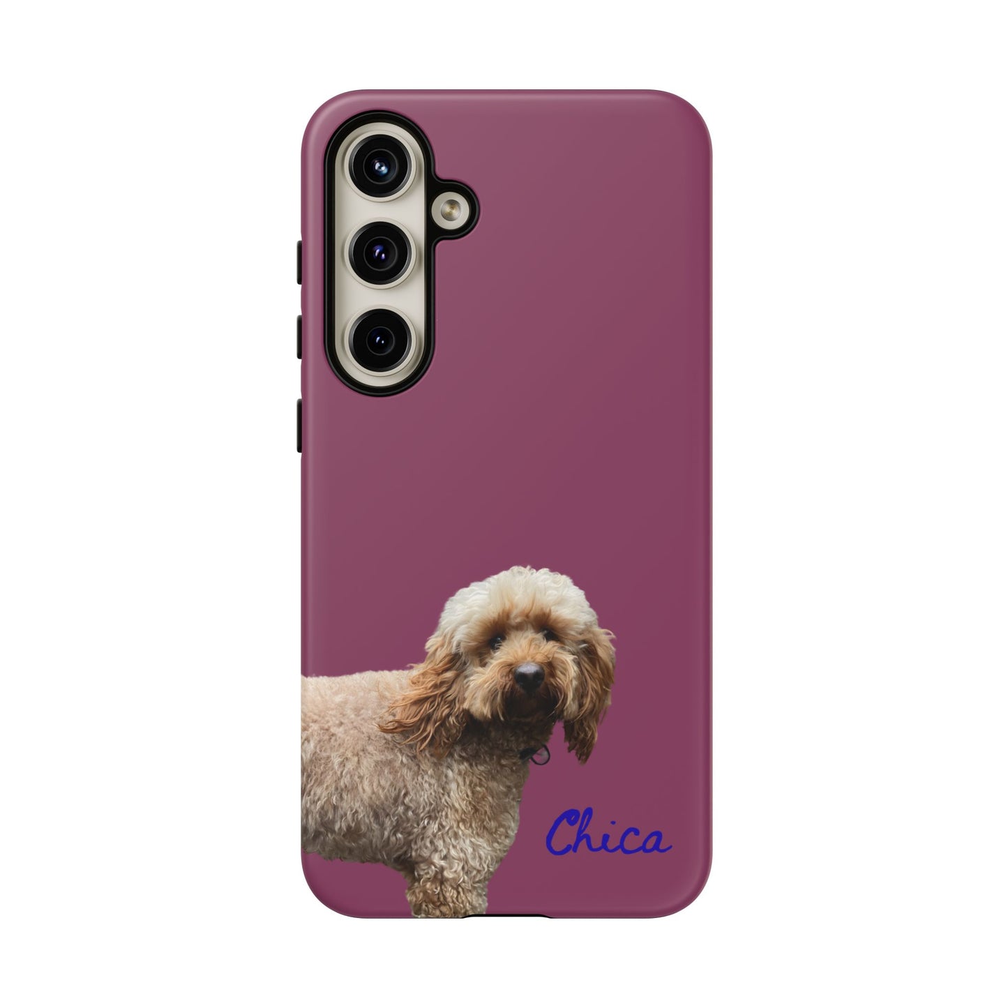 Customizable Pet Tough Phone Case Your Pet Photo or Digital Painting with Name_9 iPhone 16, 15 Pro Max, 15 Plus, Samsung S24 Ultra, Pixel 7
