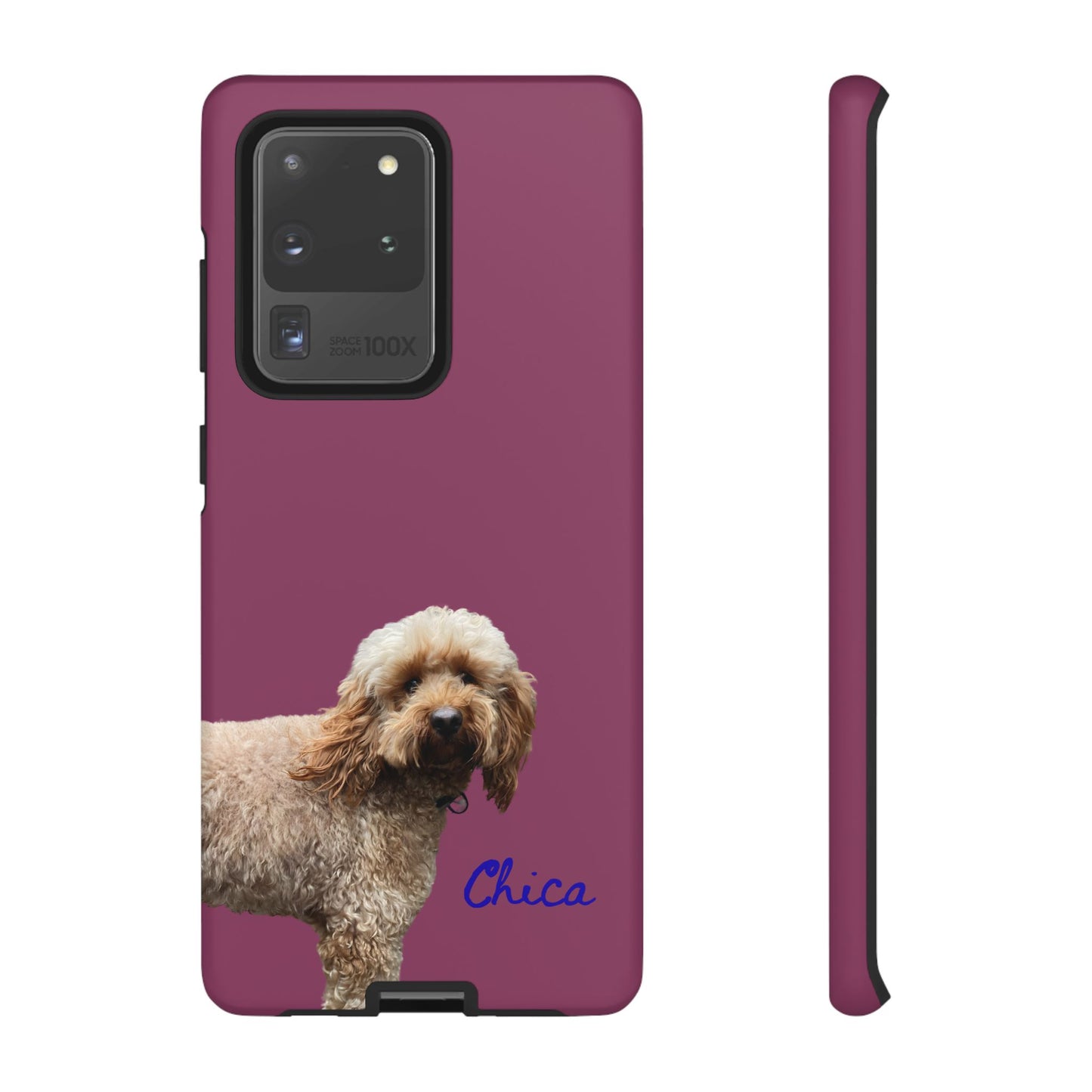 Customizable Pet Tough Phone Case Your Pet Photo or Digital Painting with Name_9 iPhone 16, 15 Pro Max, 15 Plus, Samsung S24 Ultra, Pixel 7