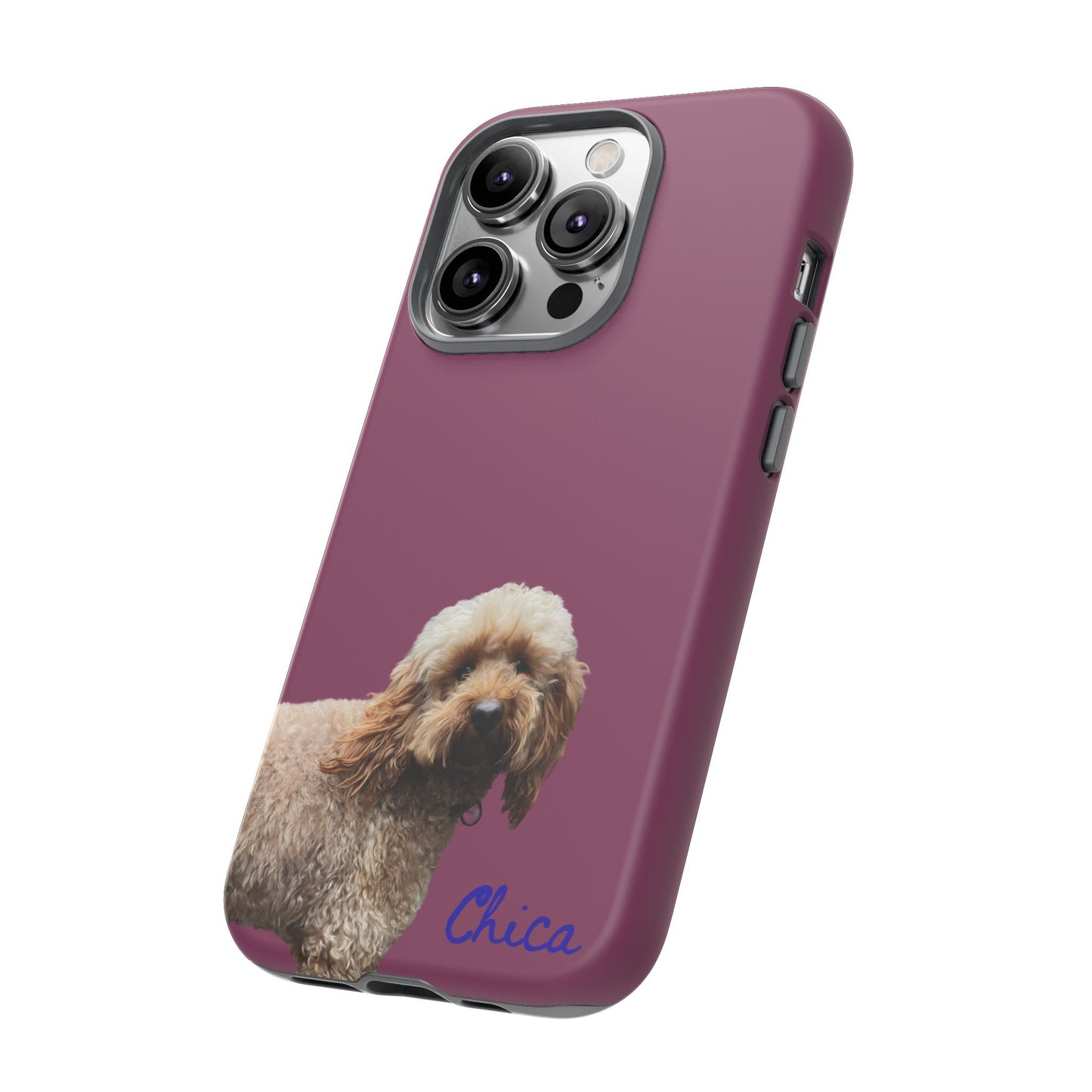 Customizable Pet Tough Phone Case Your Pet Photo or Digital Painting with Name_9 iPhone 16, 15 Pro Max, 15 Plus, Samsung S24 Ultra, Pixel 7