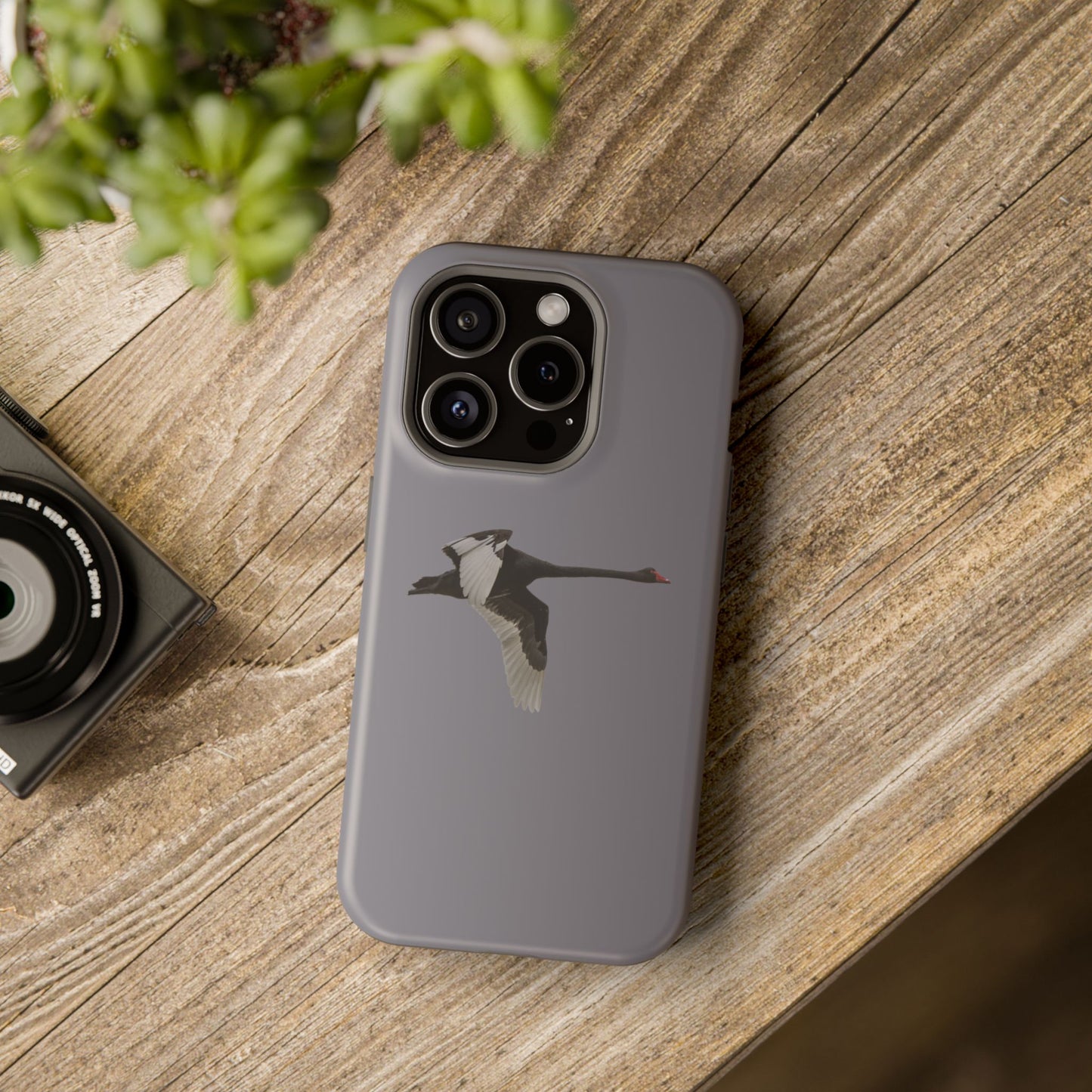 Black Swan- Magnetic Impact-Resistant Phone Case - Fono Caso x EstebantheNatureman - Wildlife Photography Case - Gift for Bird Lovers