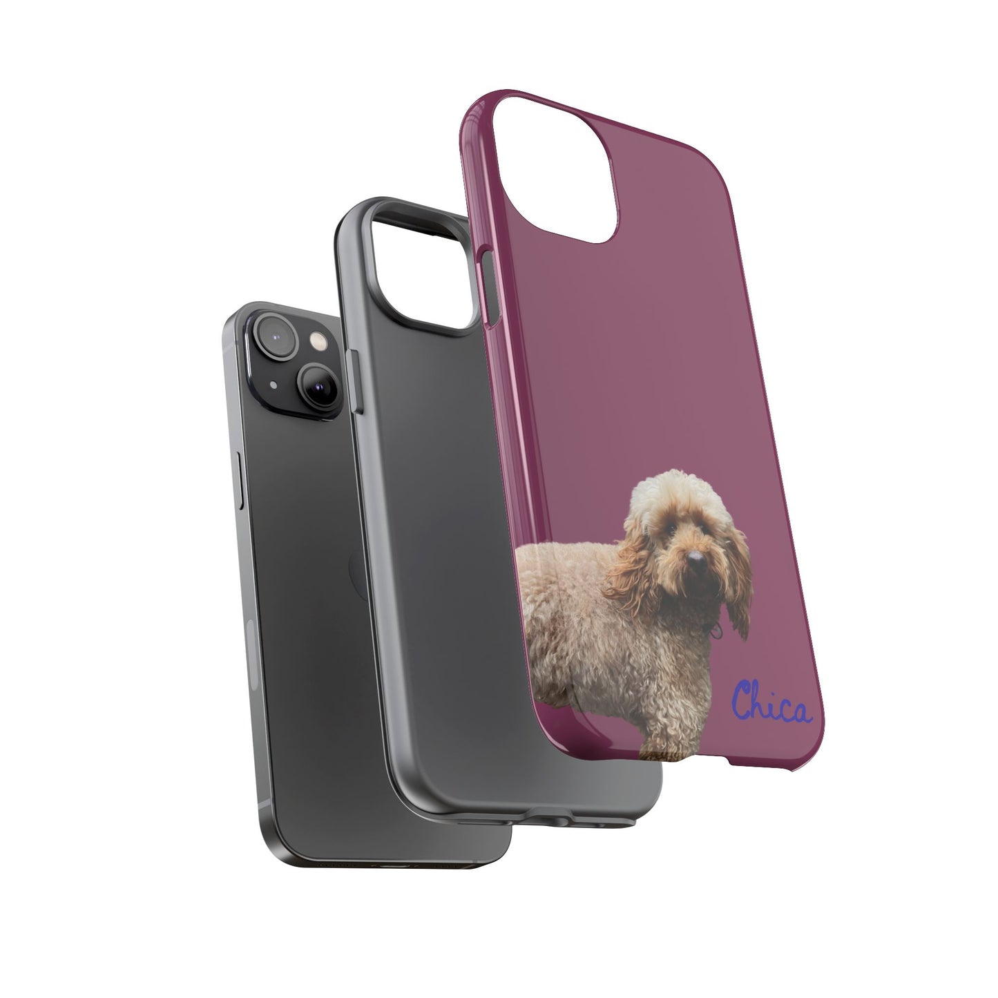 Customizable Pet Tough Phone Case Your Pet Photo or Digital Painting with Name_9 iPhone 16, 15 Pro Max, 15 Plus, Samsung S24 Ultra, Pixel 7