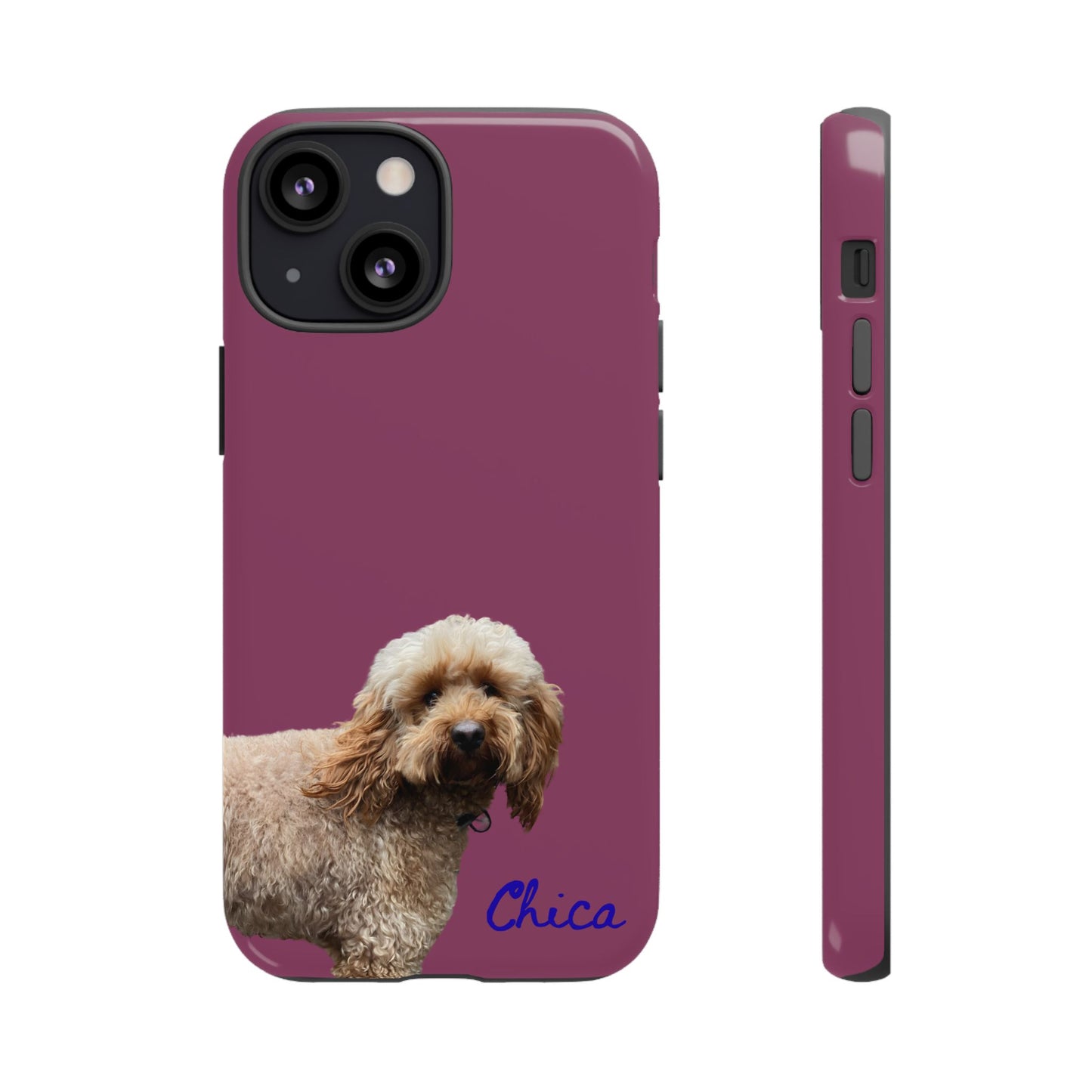 Customizable Pet Tough Phone Case Your Pet Photo or Digital Painting with Name_9 iPhone 16, 15 Pro Max, 15 Plus, Samsung S24 Ultra, Pixel 7