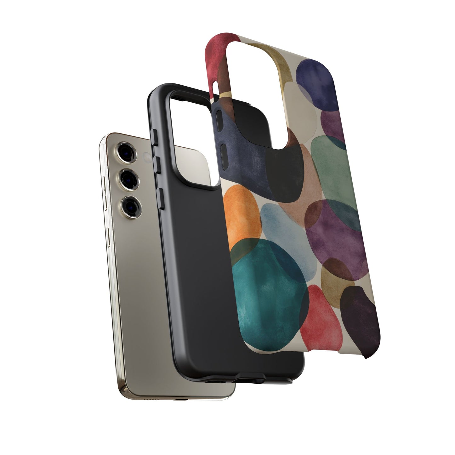 Colorful Abstract Organic Shapes_22 Customizable Tough Phone Case for iPhone 16, 15 Pro Max, Samsung S24 Ultra, Pixel 7 & more