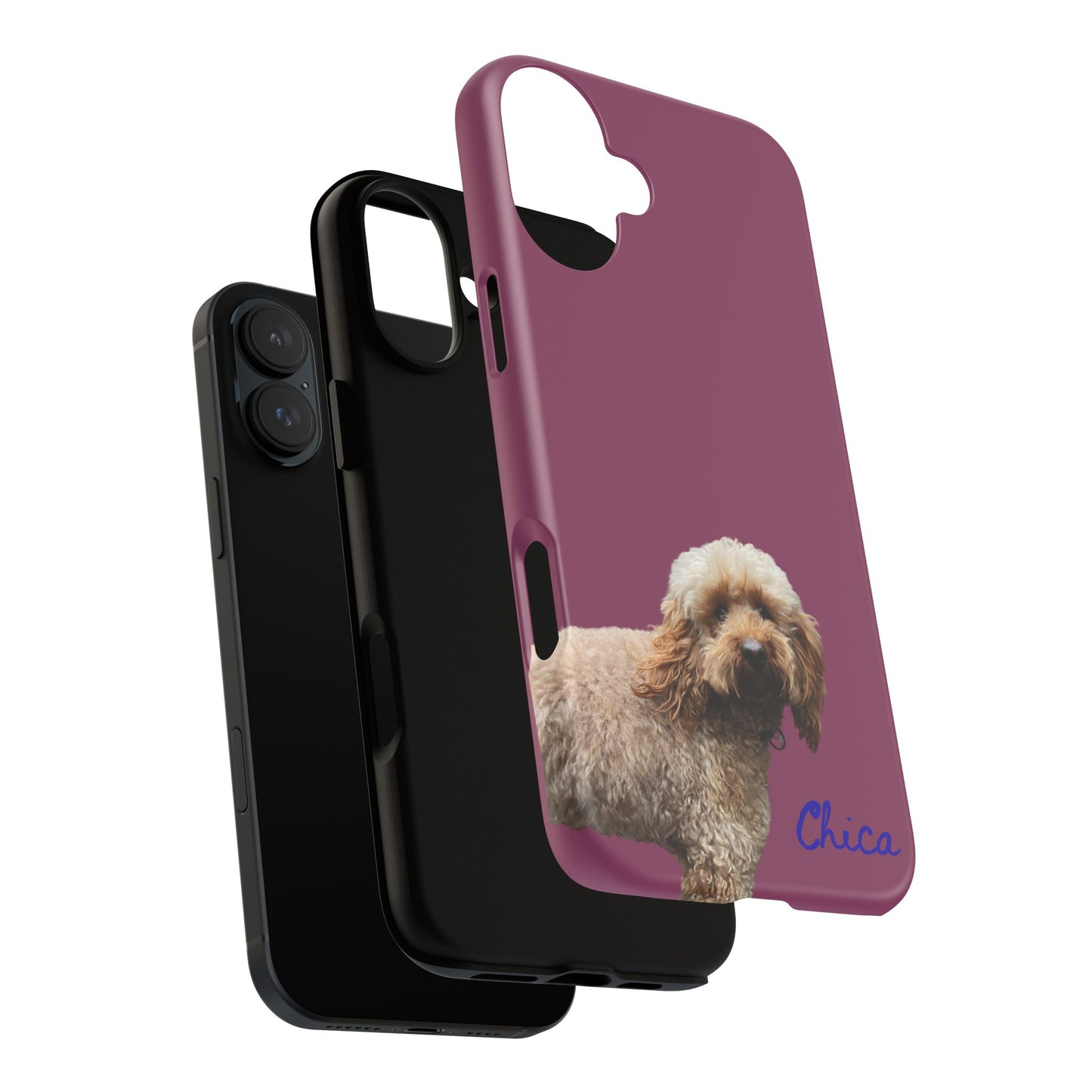 Customizable Pet Tough Phone Case Your Pet Photo or Digital Painting with Name_9 iPhone 16, 15 Pro Max, 15 Plus, Samsung S24 Ultra, Pixel 7