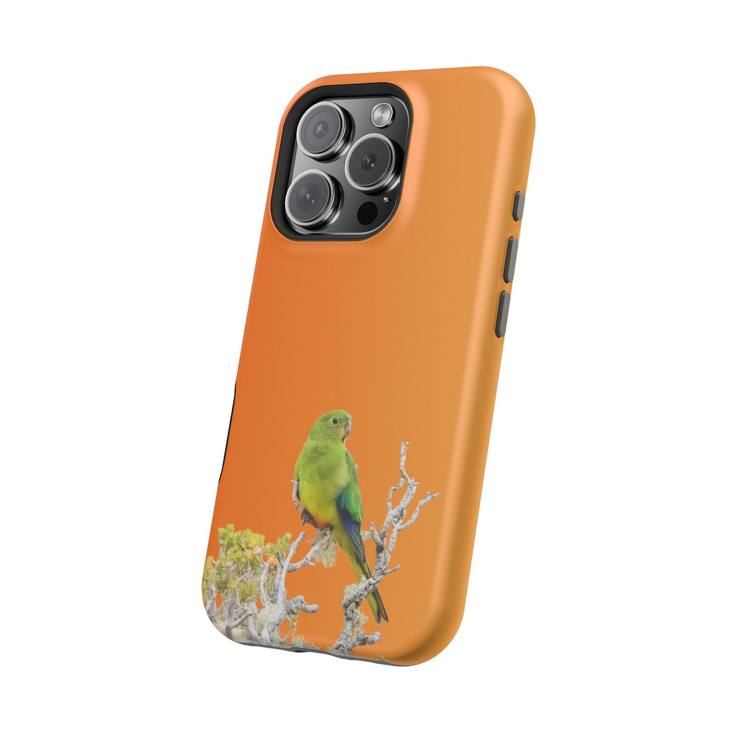 Orange-bellied Parrot - Magnetic Impact-Resistant Phone Case - Fono Caso x EstebantheNatureman - Wildlife Case - Gift for Bird Lovers