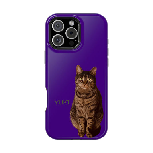 Customizable Magnetic Impact-Resistant Phone Case Your Pet Photo or Digital Painting with Name_6_iPhone 13 and up