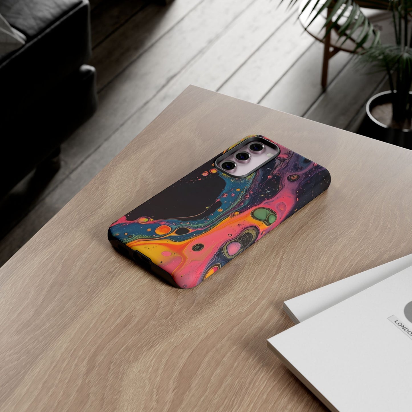 Psychedelic Modern Abstract_8 Customizable Tough Phone Case for iPhone 16, 15 Pro Max, Samsung S24 Ultra, Pixel 7 & more
