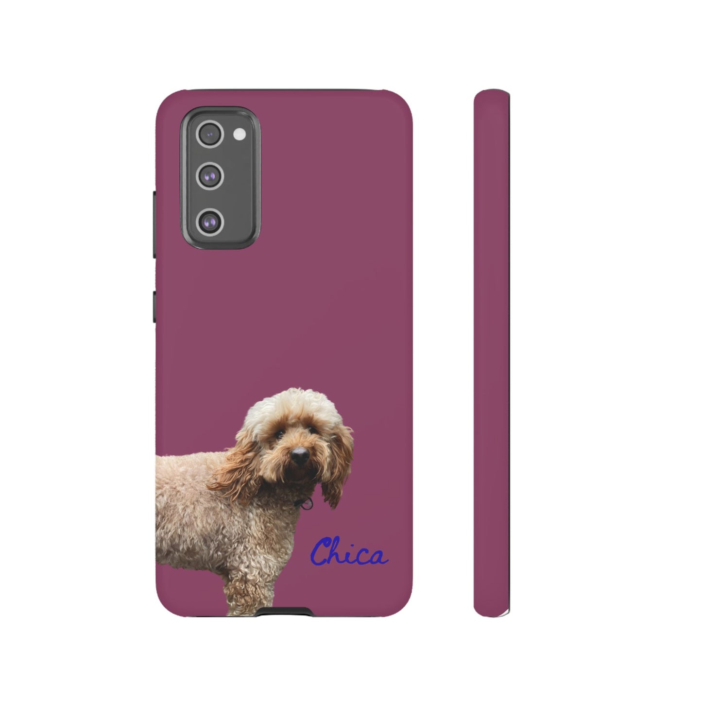 Customizable Pet Tough Phone Case Your Pet Photo or Digital Painting with Name_9 iPhone 16, 15 Pro Max, 15 Plus, Samsung S24 Ultra, Pixel 7